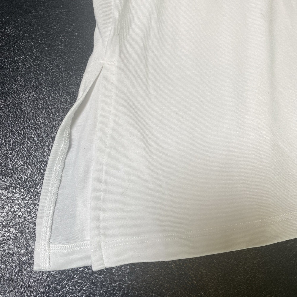 ATHLETA Essence Support Tank Top Removable Pads Side Slits Workout White Size Sm - Picture 6 of 9